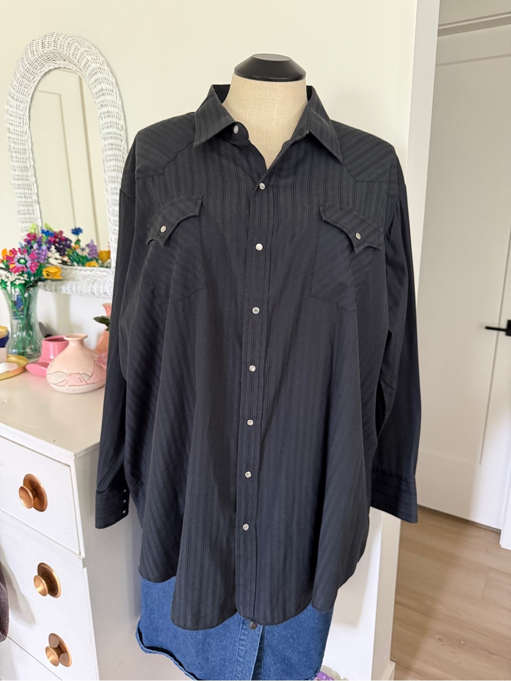 Plus Size Ely Cattleman Black Western Button-Up Shirt